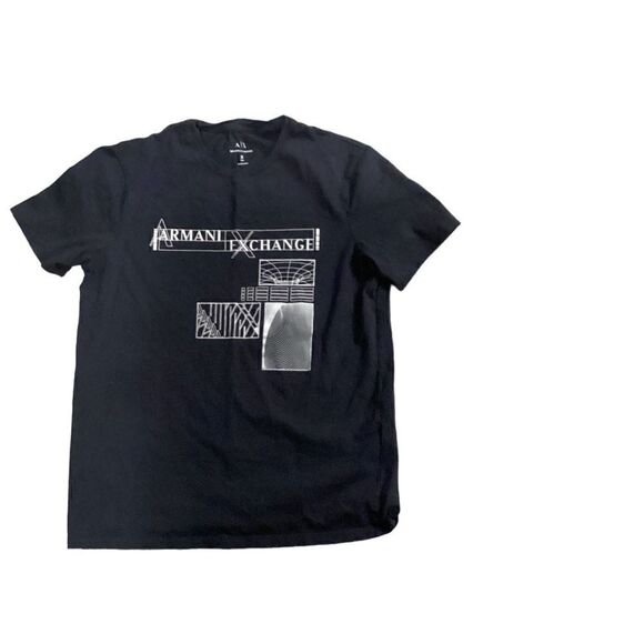 Armani Exchange Black Tee Shirt (S) - Picture 1 of 2